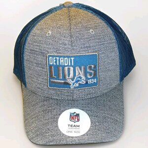 Detroit Lions Trucker Mens Snapback hat Cap Mesh Sides Back New Tags Nfl